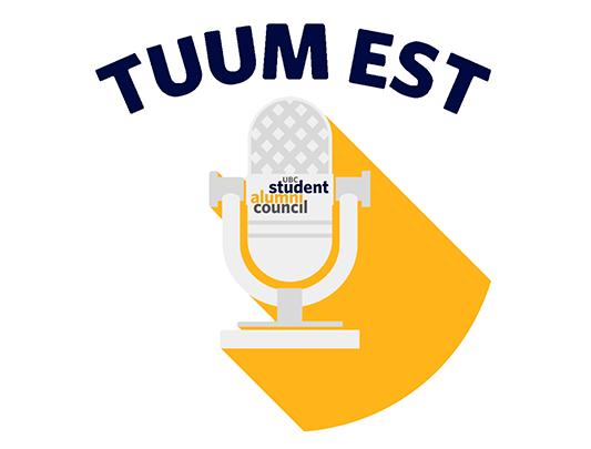 Tuum Est logo showing microphone illustration