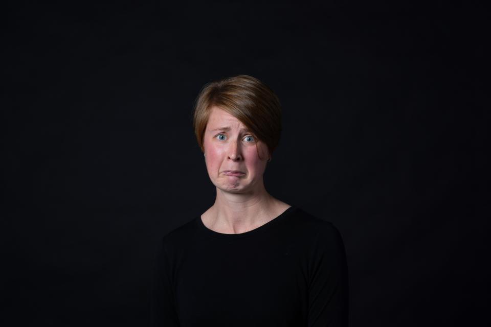 Dr. Leanne ten Brinke portrays a genuinely sad face