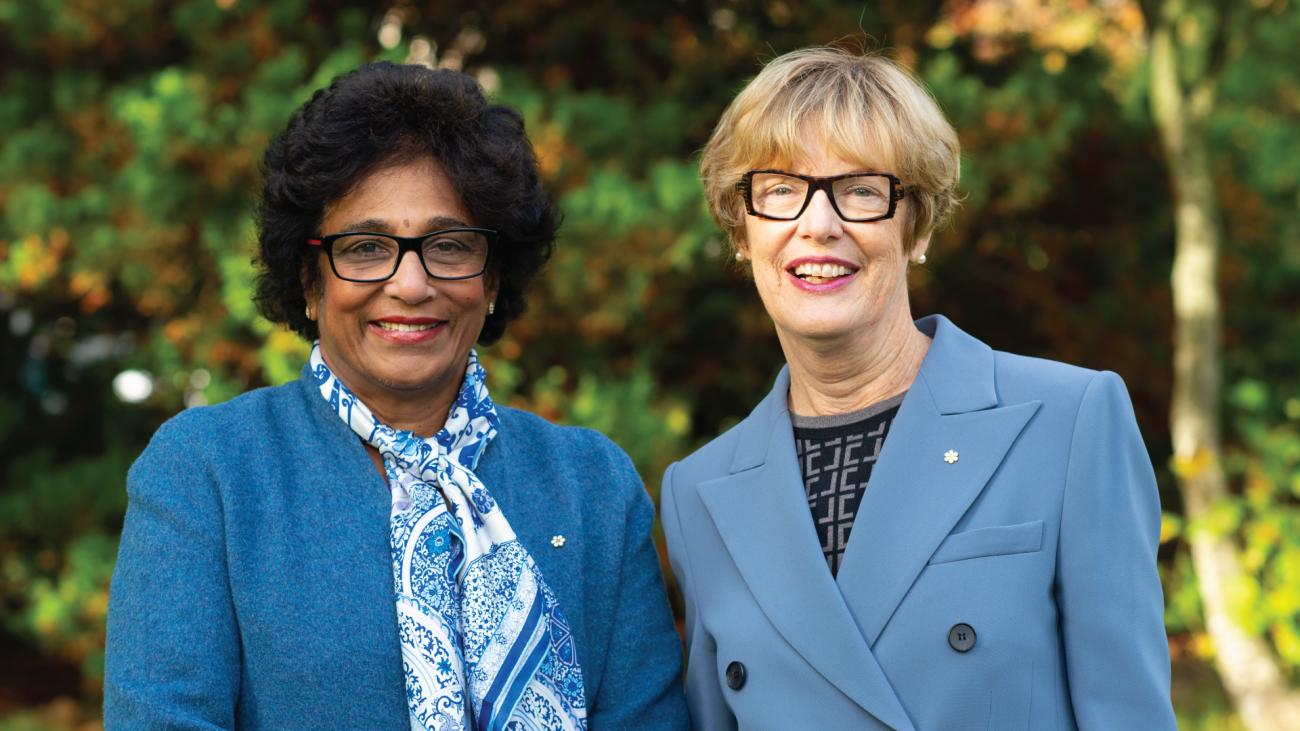 An image of Martha Piper and Indira Samarasekera