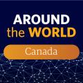 Orange graphic of Around the World Canada.
